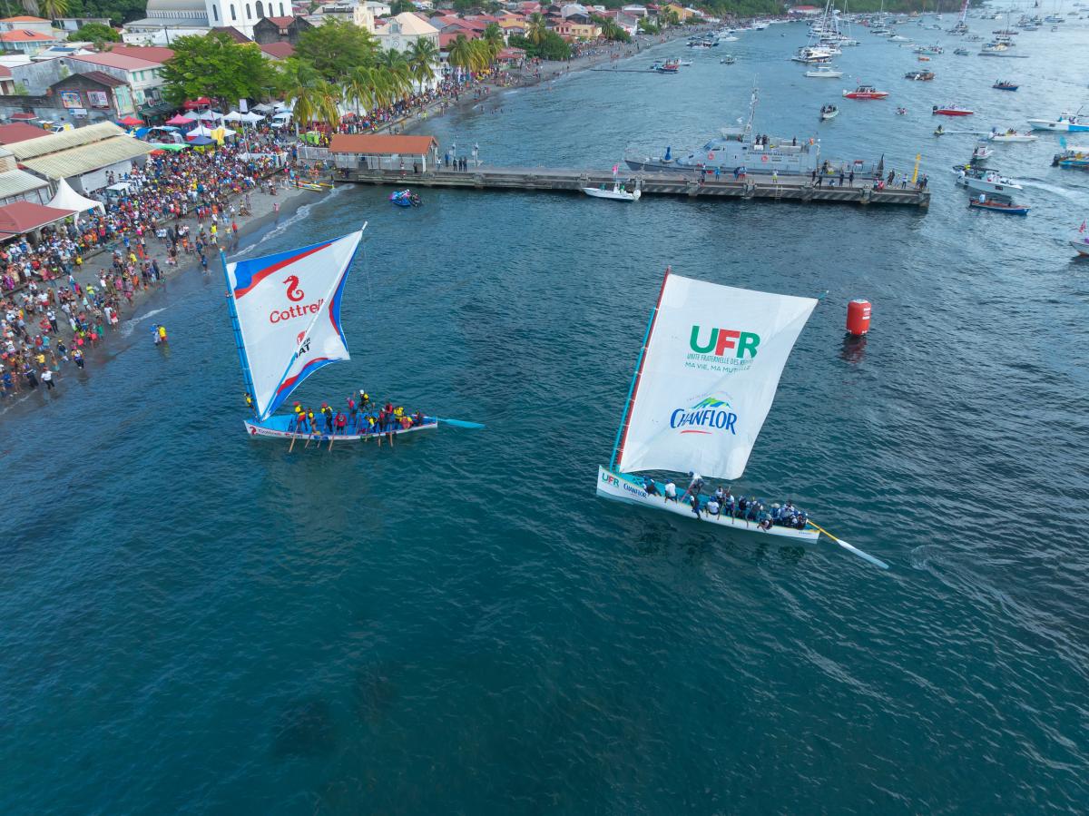 frégate de saint-pierre pour le tour des yoles rondes de martinique