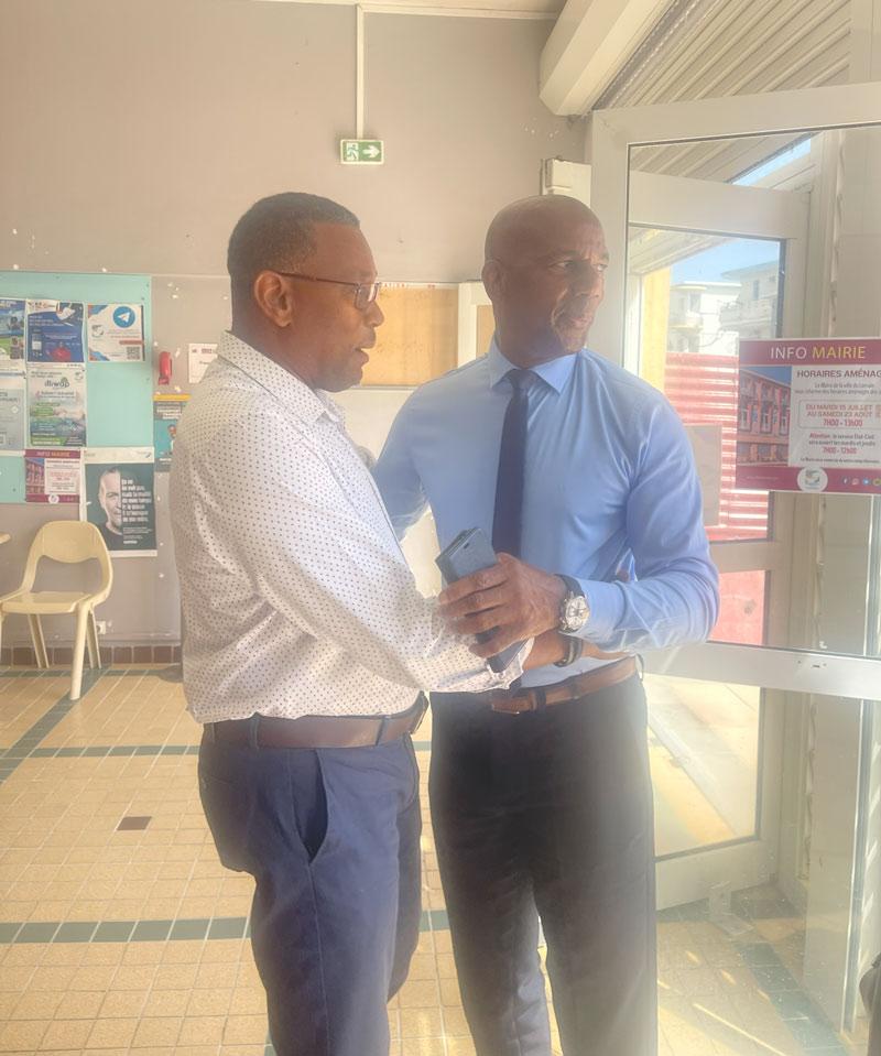 Le 7 août dernier, le président de CAP Nord Martinique, Bruno Nestor Azérot, était en visite au Lorrain.