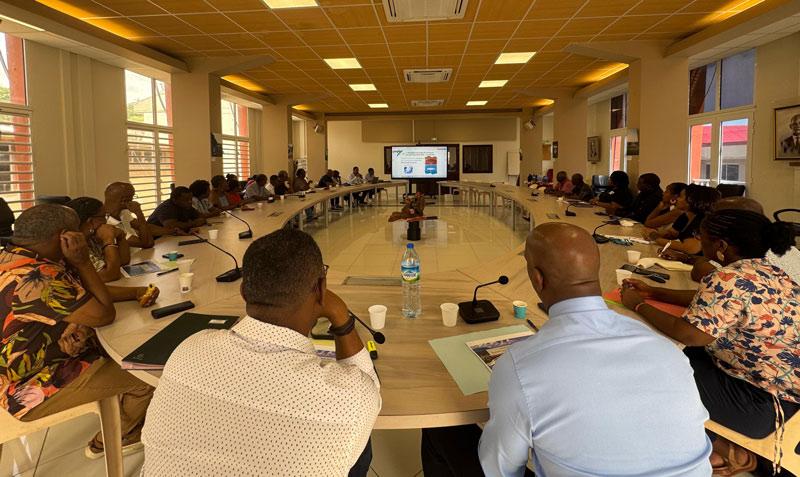Le 7 août dernier, le président de CAP Nord Martinique, Bruno Nestor Azérot, était en visite au Lorrain.
